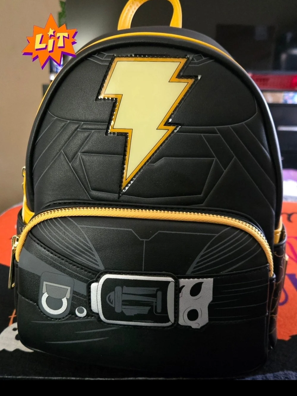 DC Black Adam Mini Backpack in Yellow and Black